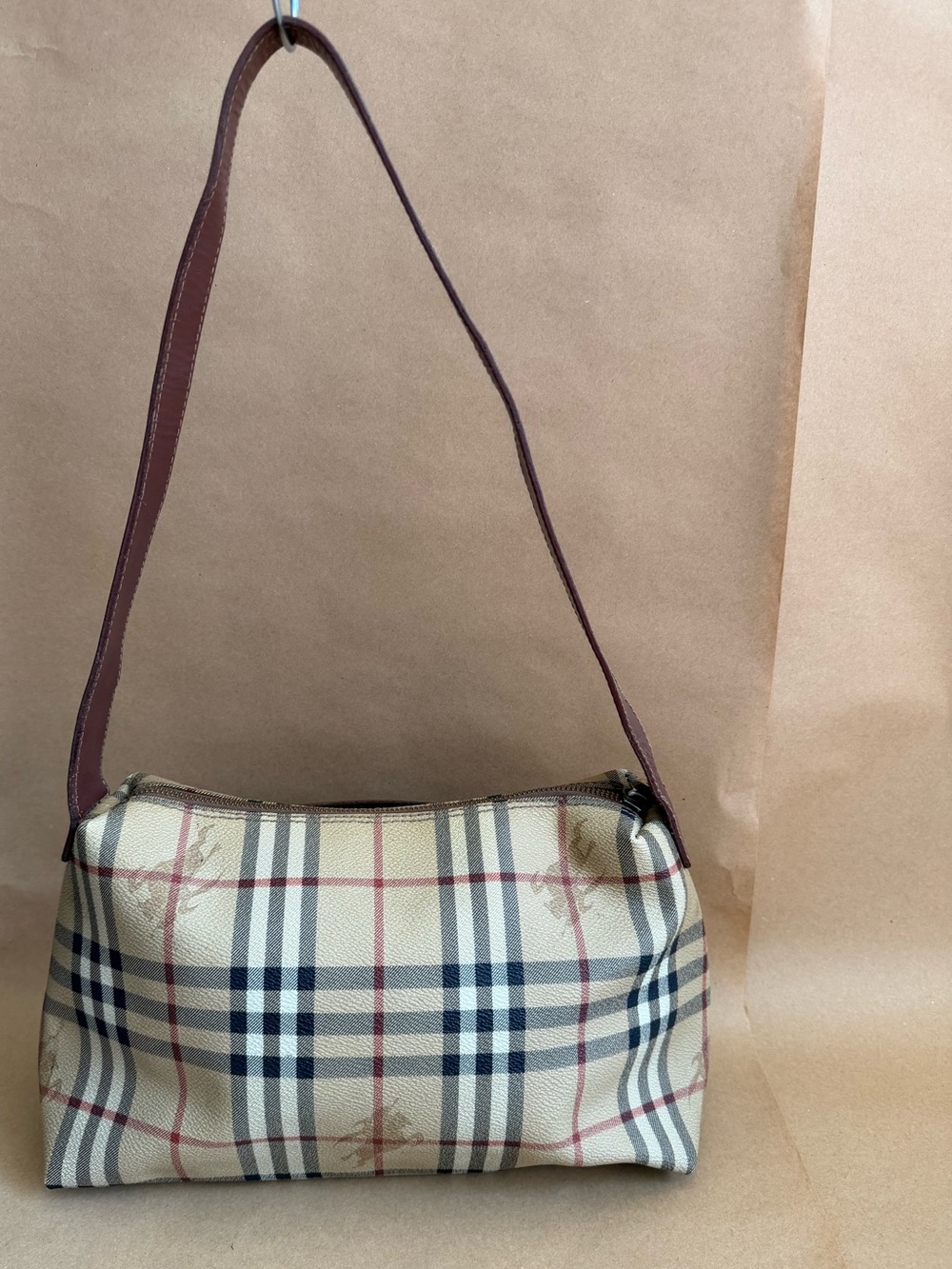 Burberry Beige/Brown Front Pocket Shoulder Bag - Picture 3 of 14